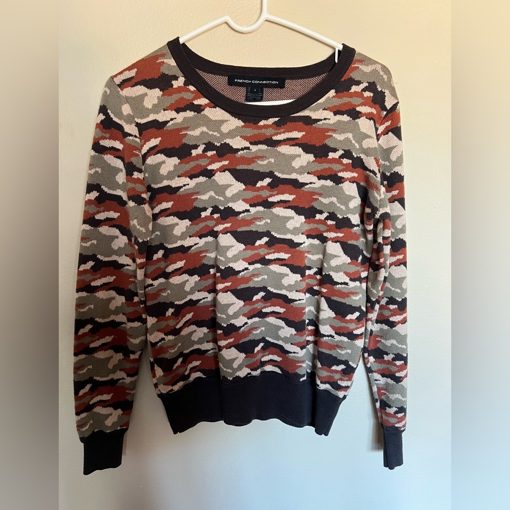 French Connection women’s sweater Camo print